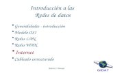 Roberto C. Hincapi© Introducci³n a las Redes de datos Generalidades - introducci³n Modelo OSI Redes LAN Redes WAN Internet Cableado estructurado