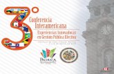 III Conferencia Interamericana, Experiencias Innovadoras en Gesti³n Pblica Efectiva