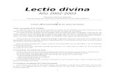 Lectio Divina 2002-2003