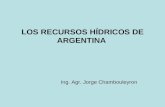 LOS RECURSOS HDRICOS DE ARGENTINA Ing. Agr. Jorge Chambouleyron