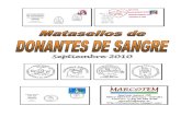 Matasellos de DONANTES DE SANGRE. Cancels of BLOOD DONNORS