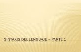 Sintaxis Bsica del lenguaje Java