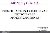 MONTT y CIA. S.A. NEGOCIACION COLECTIVA/ FINAL NEG...  negociacion colectiva/ principales modificaciones