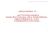 secci³n 2: actividades didcticas en espa±ol (materias no ling¼­sticas)