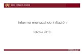 Informe mensual de inflaciأ³nInforme mensual de ... Mensual 2010 (Der.) Mensual 2009 (Der.) Anual 2009