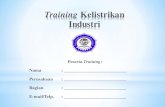 Training Kelistrikan Industri - Training Kelistrikan Industri Peserta Training: Nama : _____ Perusahaan
