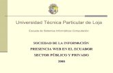 Presencia Web En Ecuador Sector Publico y Privado