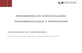 PROGRAMA DE ESPECIALIDAD TRAUMATOLOGIA .TRAUMATOLOGIA Y ORTOPEDIA ENCARGADO DE PROGRAMA: ... El nmero