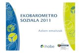2011ko Ekobarometro Soziala: EAEko herritarrek ingurumenari buruz egiten duten balorazioa