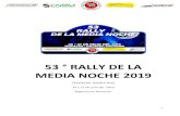 53 آ° RALLY DE LA MEDIA NOCHE 201 9 - 1ro. 2do y 3er lugar Clasificacion Grupos y Categorias 1ro. 2do