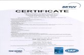Factory Certificate: ISO 9001 Rosemount Sorocaba, Brazil ¢  Further clarification regarding the scope