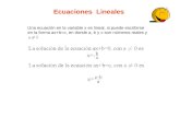 Ecuaciones  Lineales