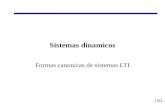 51 Sistemas dinamicos Formas canonicas de sistemas LTI 1