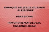 ENRIQUE DE JESUS GUZMAN ALEJANDRE PRESENTAN INMUNOHEMATOLOGIA  (INMUNOLOGIA)