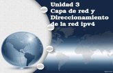 Capa de Red y Direccionamiento de La Re Ipv4