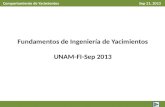 Fundamentos de Ingenier­a de Yacimientos UNAM-FI- Sep  2013