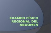 Examen f­sico regional del abdomen